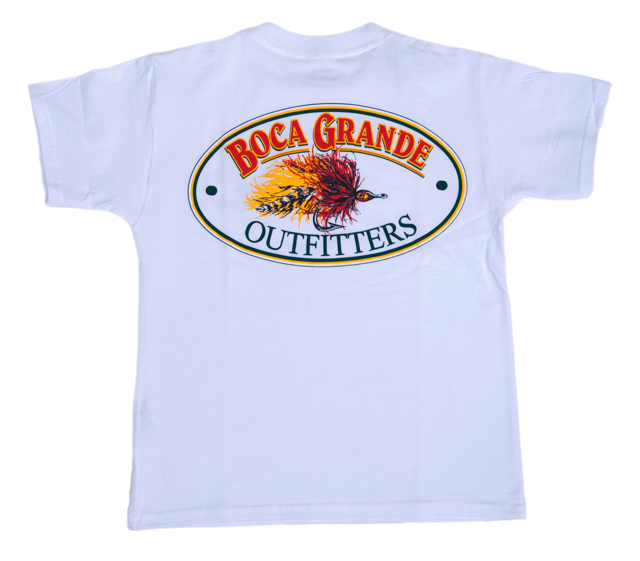 Boca Grande Outfitters Short Sleeved Fly Logo T-Shirt - White