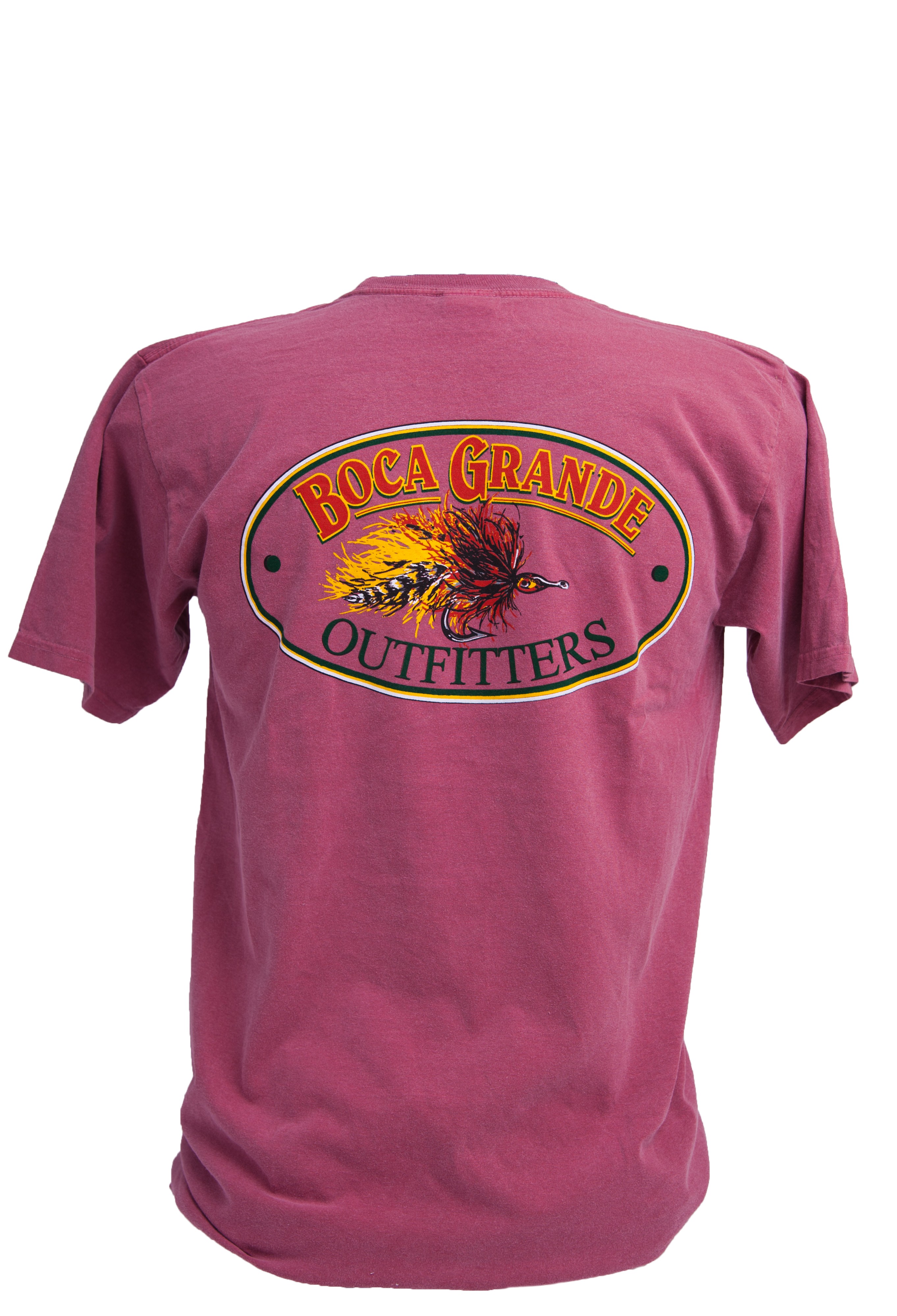 Boca Grande Outfitters Short Sleeved Fly Logo T-Shirt - Nantucket Red
