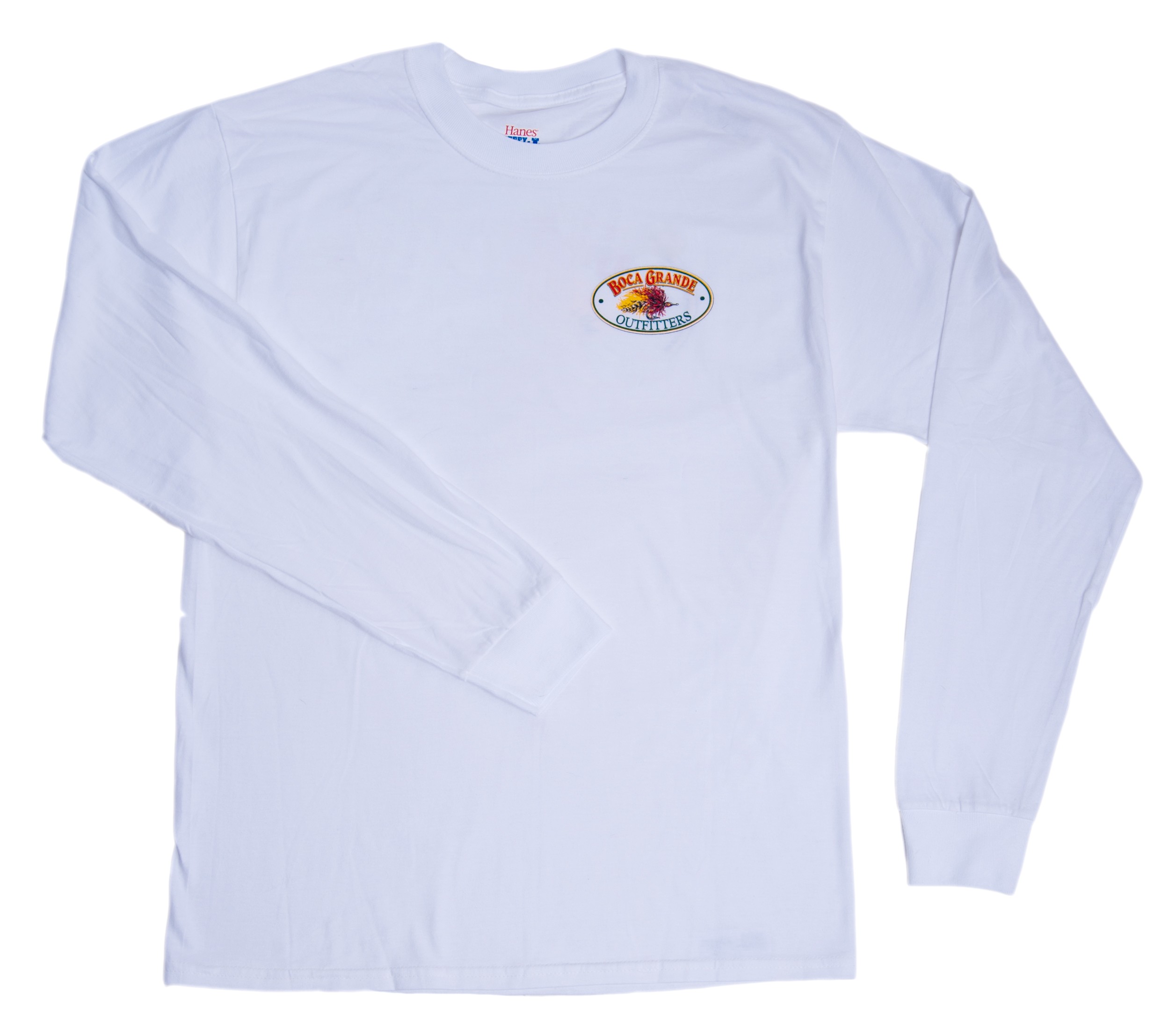 Boca Grande Outfitters Long Sleeved Fly Logo T-Shirt - White