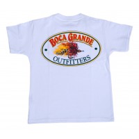 Boca Grande Outfitters Short Sleeved Fly Logo T-Shirt - White